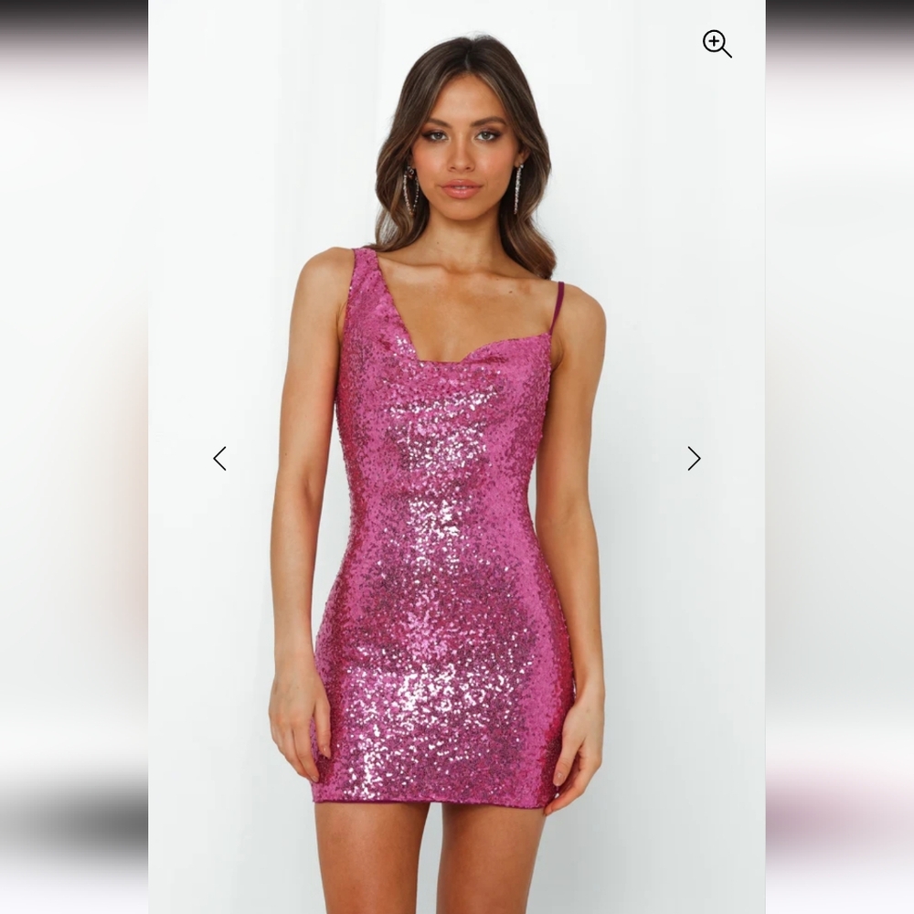 Hello Molly Pink Sequin Mini Dress